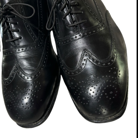 Florsheim Black Lexington Wingtip Oxford Size 10 Men’s Wingtip Oxford Shoes - Picture 12 of 13